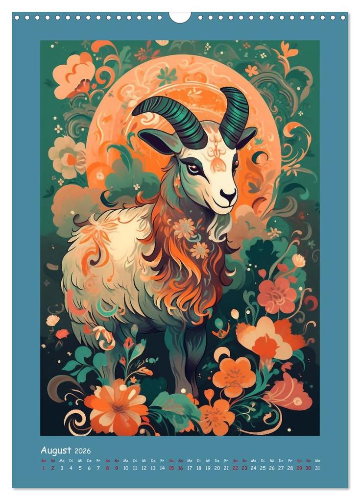 Weitere Ansicht: Chinesischer Tierkreis (Wandkalender 2026 DIN A3 hoch), CALVENDO Monatskalender | Calvendo, Kerstin Waurick