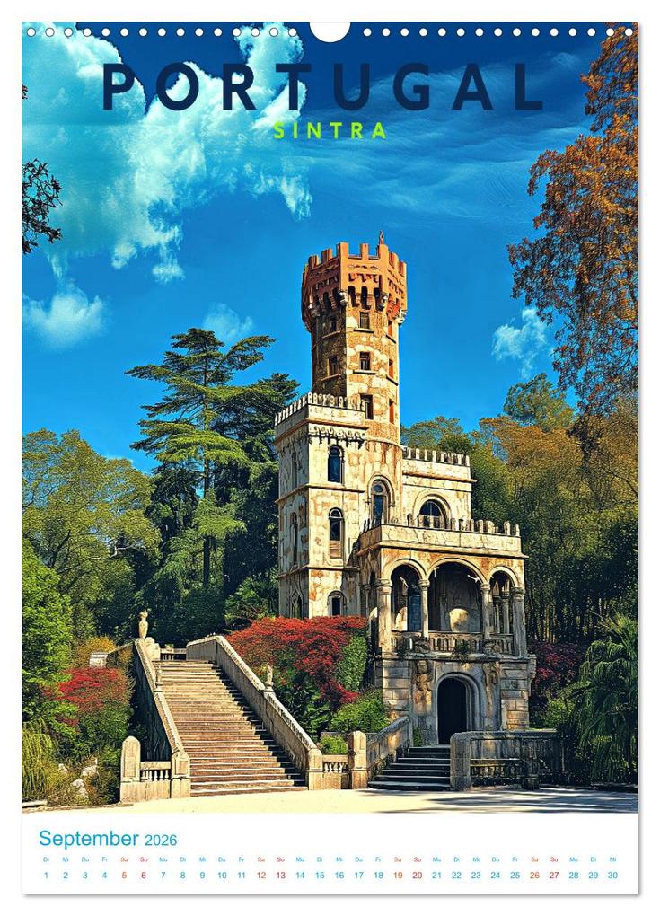 Weitere Ansicht: Portugal - Old School Poster Style (Wandkalender 2026 DIN A3 hoch), CALVENDO Monatskalender | Calvendo, Val Thoermer