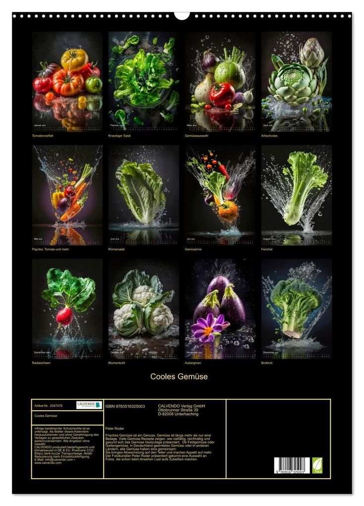 Weitere Ansicht: Cooles Gemüse (Wandkalender 2026 DIN A2 hoch), CALVENDO Monatskalender | Calvendo, Peter Roder