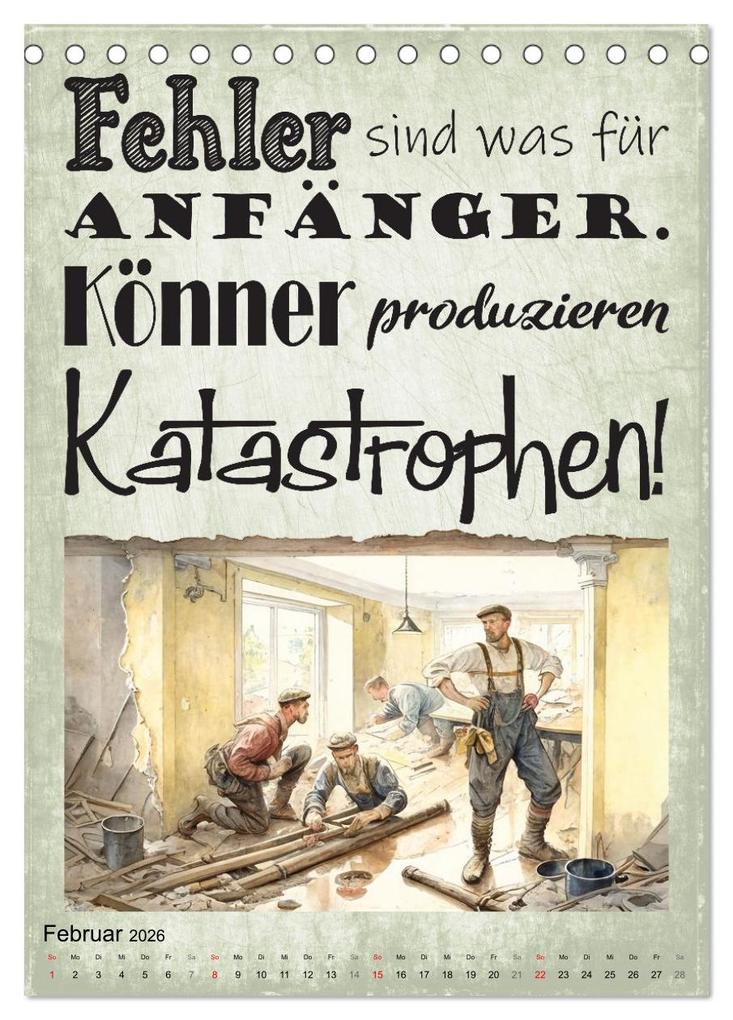 Weitere Ansicht: Handwerker Sprüche (Tischkalender 2026 DIN A5 hoch), CALVENDO Monatskalender | Calvendo, Sabine Löwer