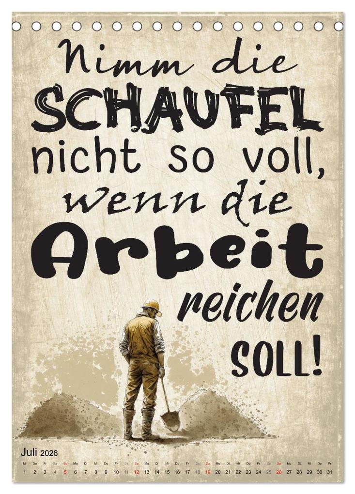 Weitere Ansicht: Handwerker Sprüche (Tischkalender 2026 DIN A5 hoch), CALVENDO Monatskalender | Calvendo, Sabine Löwer