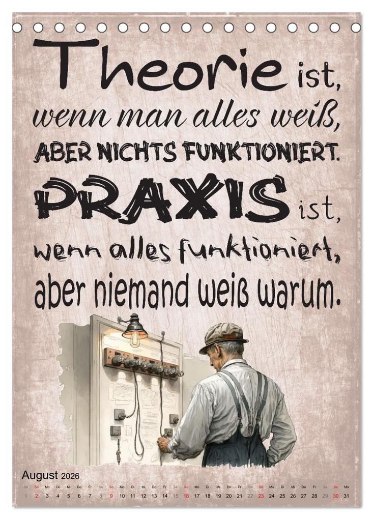 Weitere Ansicht: Handwerker Sprüche (Tischkalender 2026 DIN A5 hoch), CALVENDO Monatskalender | Calvendo, Sabine Löwer