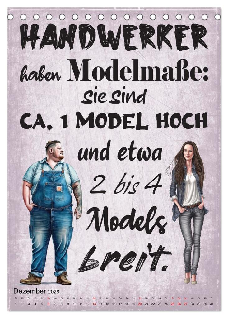 Weitere Ansicht: Handwerker Sprüche (Tischkalender 2026 DIN A5 hoch), CALVENDO Monatskalender | Calvendo, Sabine Löwer
