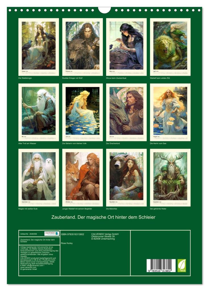 Weitere Ansicht: Zauberland. Der magische Ort hinter dem Schleier (Wandkalender 2026 DIN A3 hoch), CALVENDO Monatskalender | Calvendo, Rose Hurley