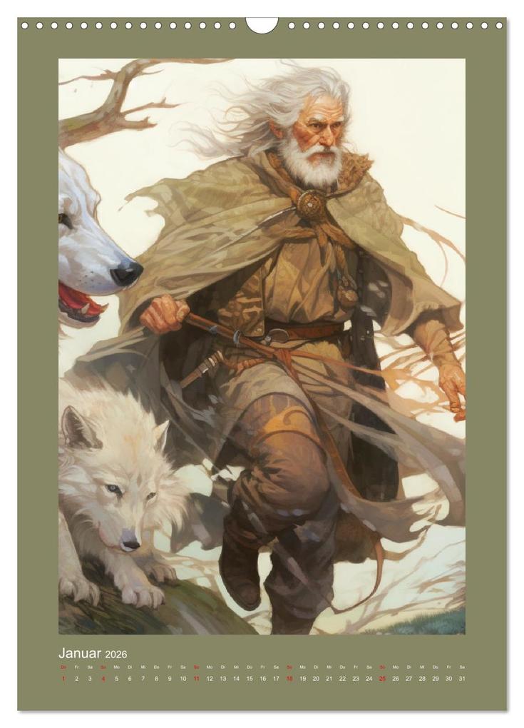 Weitere Ansicht: Die Anderswelt. Mystische Gestalten aus dem Mittelalter (Wandkalender 2026 DIN A3 hoch), CALVENDO Monatskalender | Calvendo, Rose Hurley