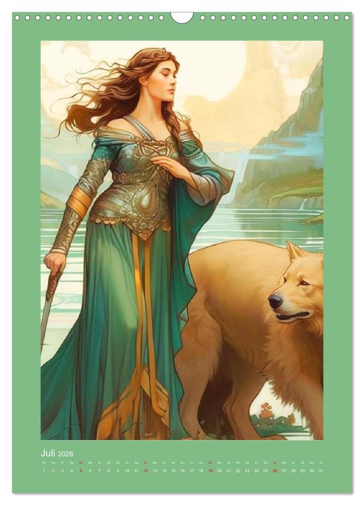 Weitere Ansicht: Die Anderswelt. Mystische Gestalten aus dem Mittelalter (Wandkalender 2026 DIN A3 hoch), CALVENDO Monatskalender | Calvendo, Rose Hurley