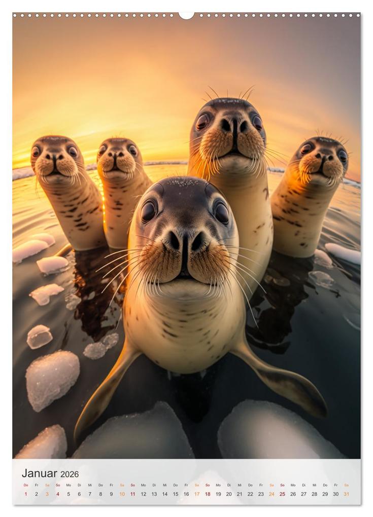 Weitere Ansicht: Lustige Tier-Selfies (Wandkalender 2026 DIN A2 hoch), CALVENDO Monatskalender | Calvendo, Steffen Gierok-Latniak