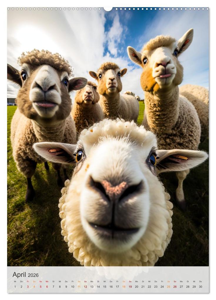 Weitere Ansicht: Lustige Tier-Selfies (Wandkalender 2026 DIN A2 hoch), CALVENDO Monatskalender | Calvendo, Steffen Gierok-Latniak