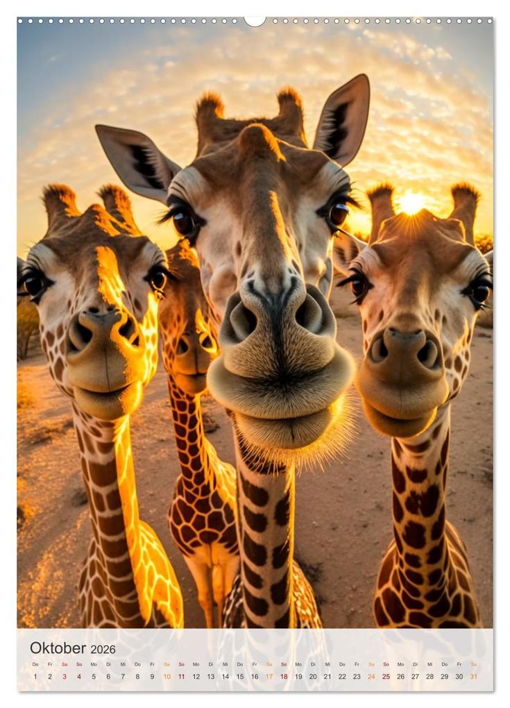 Weitere Ansicht: Lustige Tier-Selfies (Wandkalender 2026 DIN A2 hoch), CALVENDO Monatskalender | Calvendo, Steffen Gierok-Latniak