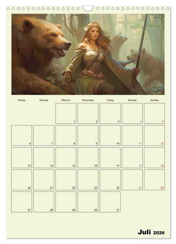 Weitere Ansicht: Im Zauberwald. Mystische Fabelwesen (Wandkalender 2026 DIN A3 hoch), CALVENDO Monatskalender | Calvendo, Rose Hurley