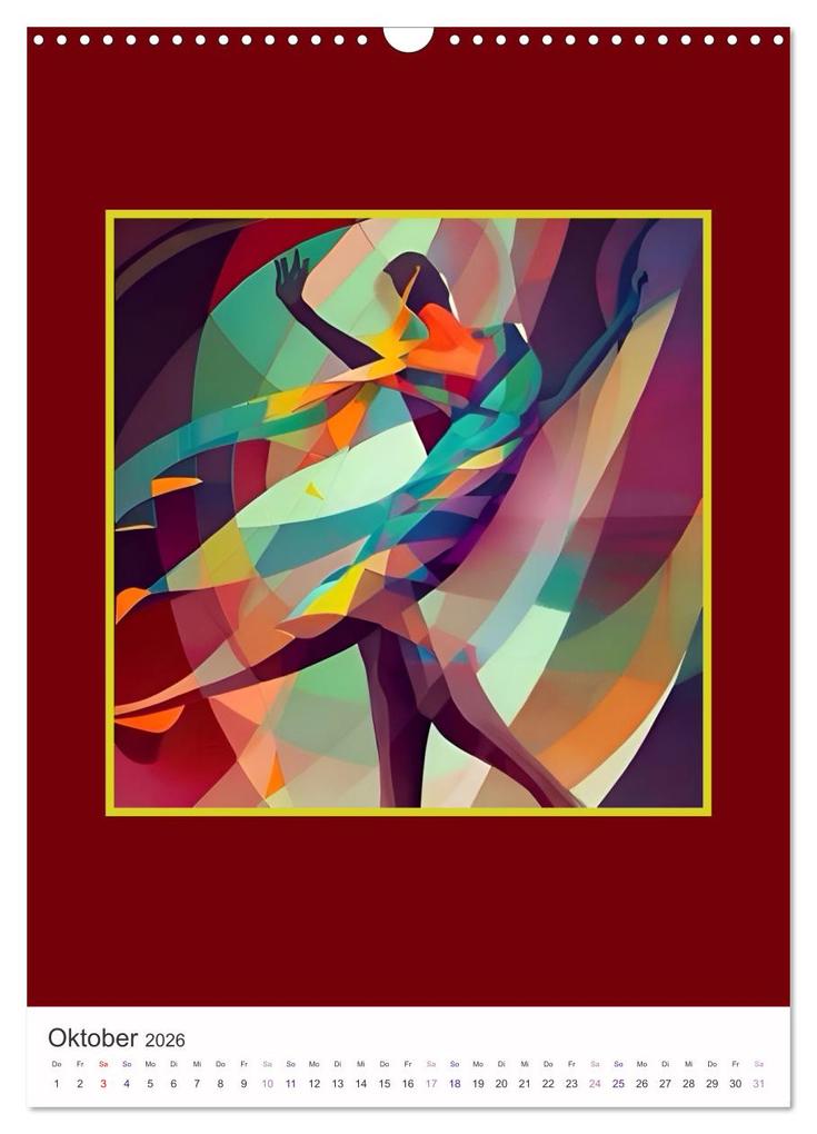 Weitere Ansicht: Tanzvergnügen, abstrakt, farbenfroh und voller Schwung (Wandkalender 2026 DIN A3 hoch), CALVENDO Monatskalender | Calvendo, IssaBild, IssaBild IssaBild