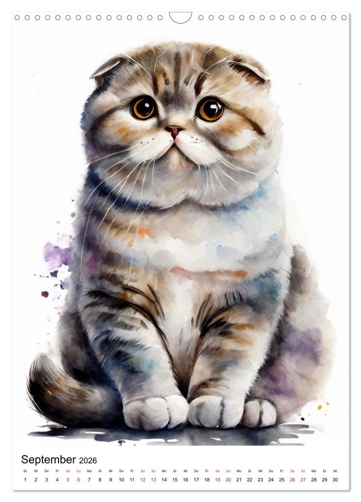 Weitere Ansicht: Katzen wie gemalt (Wandkalender 2026 DIN A3 hoch), CALVENDO Monatskalender | Calvendo, Tina Grohs