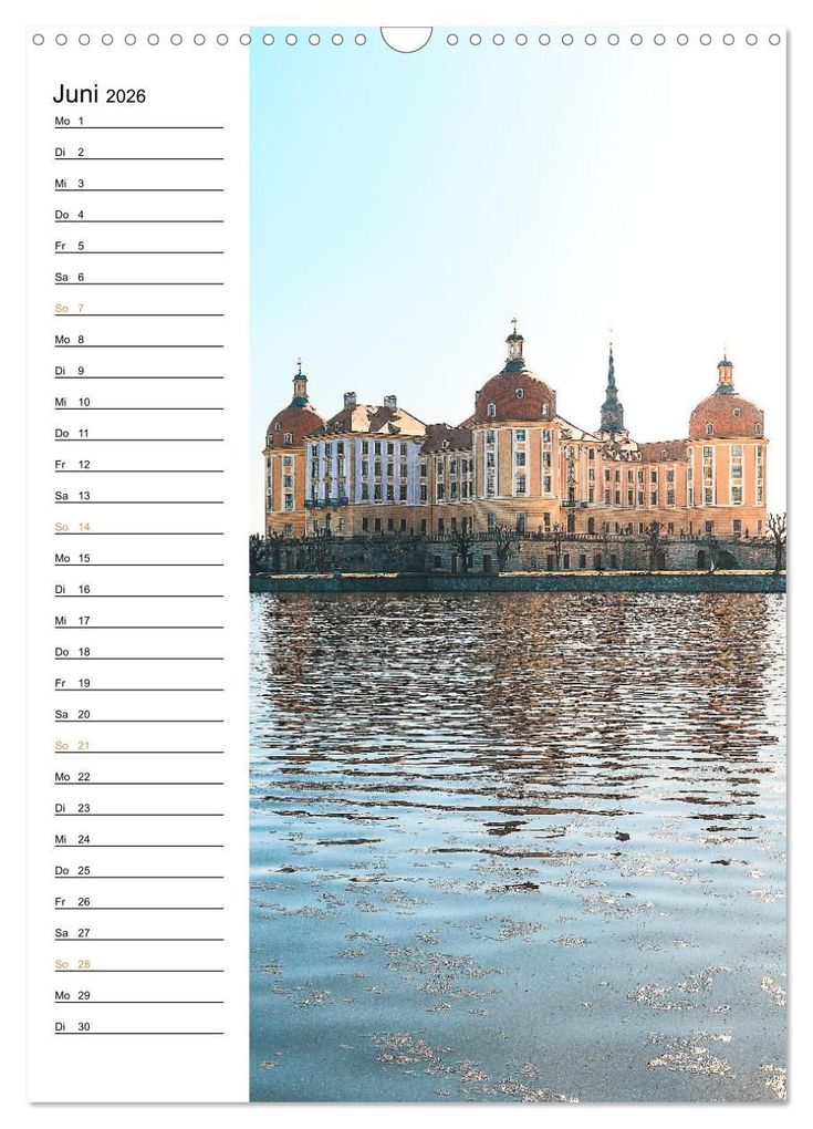 Weitere Ansicht: Sachsens Burgen und Schlösser - Beschreibbarer Kalender mit Ortsangaben (Wandkalender 2026 DIN A3 hoch), CALVENDO Monatskalender | Benjamin Bisanz, Calvendo