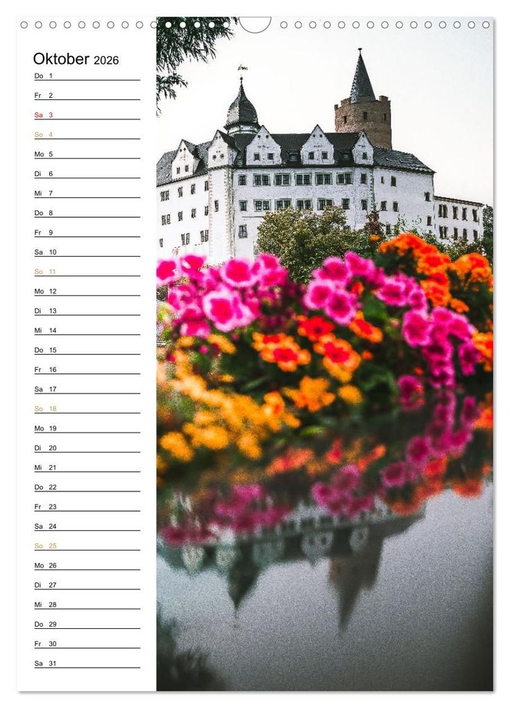 Weitere Ansicht: Sachsens Burgen und Schlösser - Beschreibbarer Kalender mit Ortsangaben (Wandkalender 2026 DIN A3 hoch), CALVENDO Monatskalender | Benjamin Bisanz, Calvendo