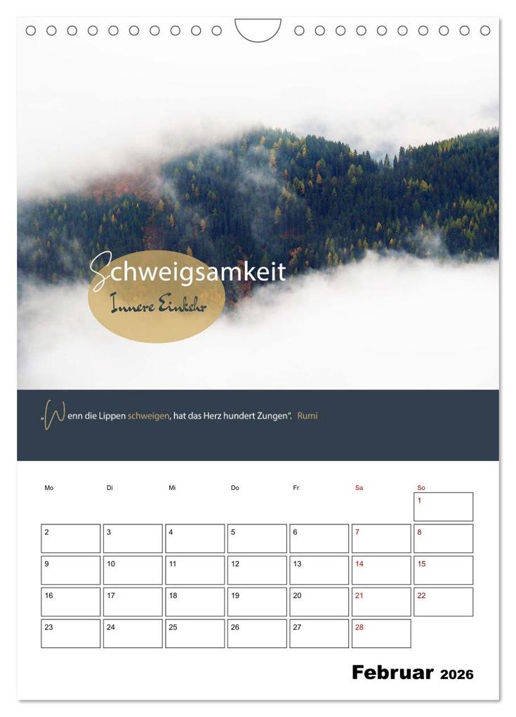 Weitere Ansicht: Zitate Wegbegleiter, mit Sprüchen durch das Jahr by VogtArt (Wandkalender 2026 DIN A4 hoch), CALVENDO Monatskalender | VogtArt VogtArt, Calvendo, VogtArt