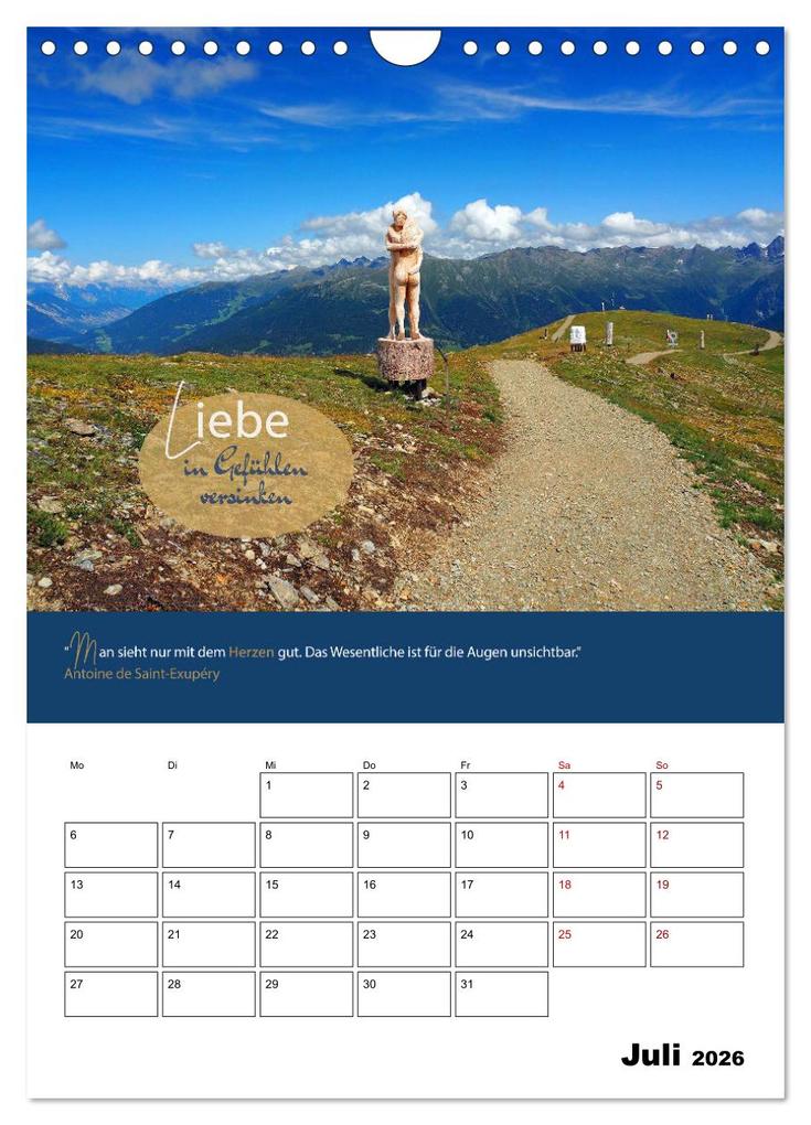 Weitere Ansicht: Zitate Wegbegleiter, mit Sprüchen durch das Jahr by VogtArt (Wandkalender 2026 DIN A4 hoch), CALVENDO Monatskalender | VogtArt VogtArt, Calvendo, VogtArt