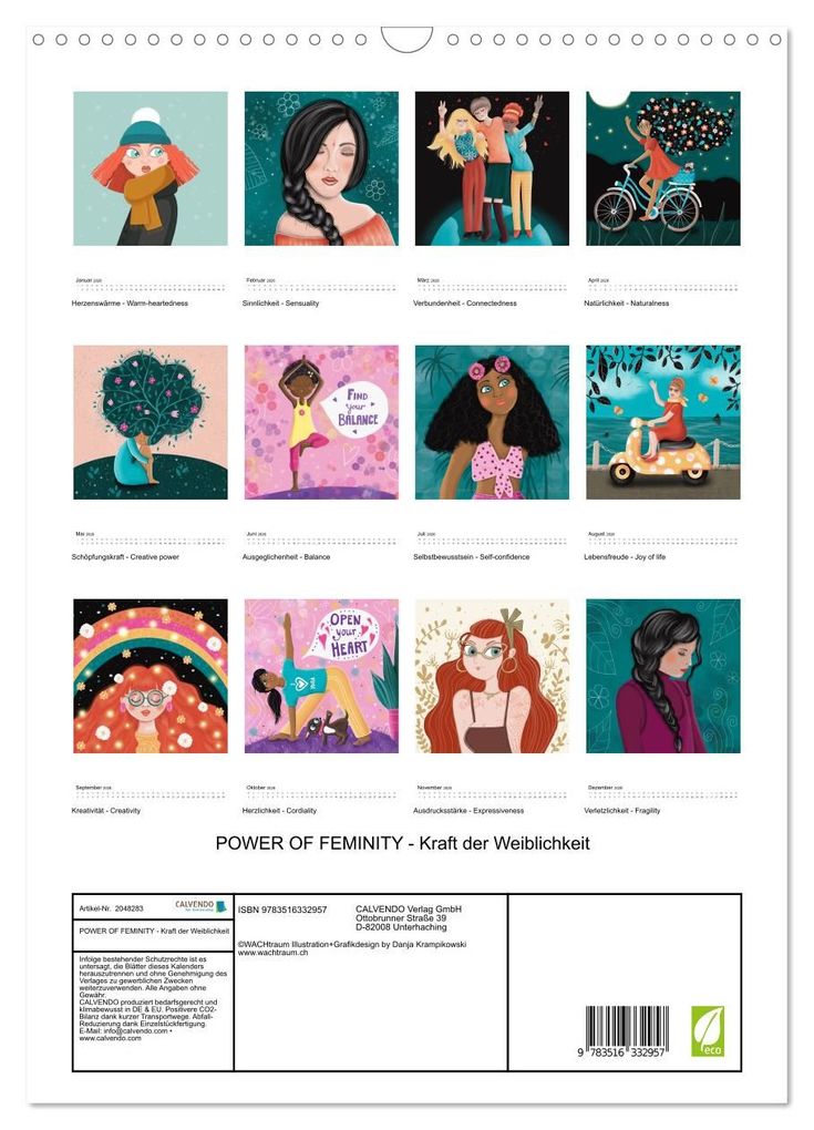 Weitere Ansicht: POWER OF FEMINITY - Kraft der Weiblichkeit (Wandkalender 2026 DIN A3 hoch), CALVENDO Monatskalender | Danja Krampikowski, Calvendo