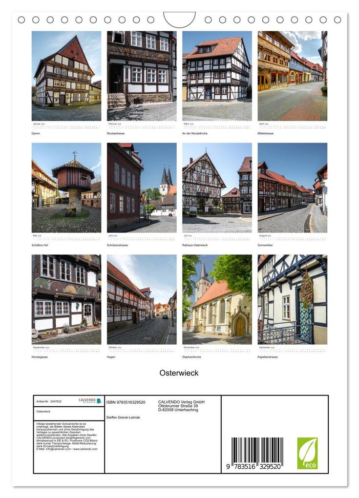 Weitere Ansicht: Osterwieck (Wandkalender 2026 DIN A4 hoch), CALVENDO Monatskalender | Steffen Gierok-Latniak, Calvendo