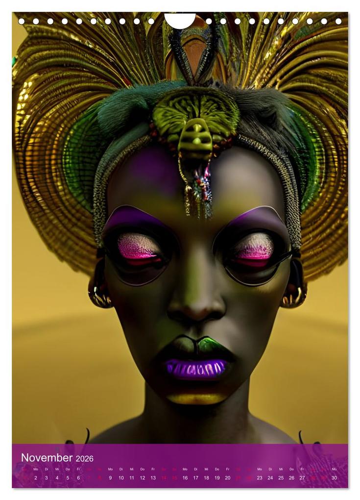 Weitere Ansicht: Voodoo-Schönheiten - Computerträume aus der KI (Wandkalender 2026 DIN A4 hoch), CALVENDO Monatskalender | Christine aka stine1, Calvendo