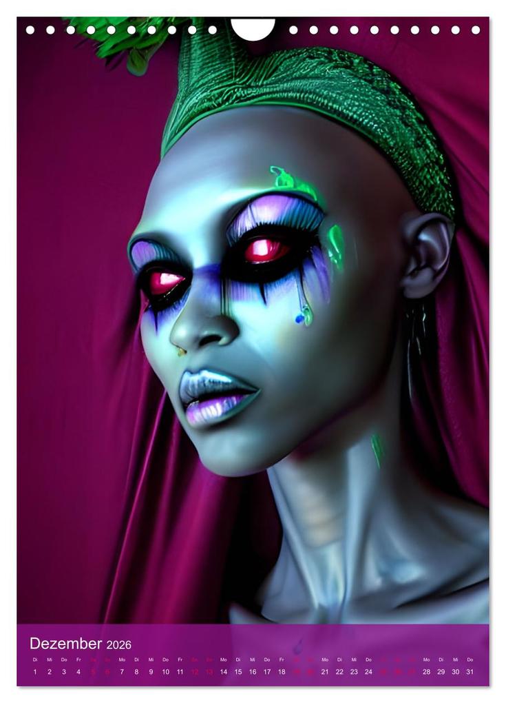 Weitere Ansicht: Voodoo-Schönheiten - Computerträume aus der KI (Wandkalender 2026 DIN A4 hoch), CALVENDO Monatskalender | Christine aka stine1, Calvendo