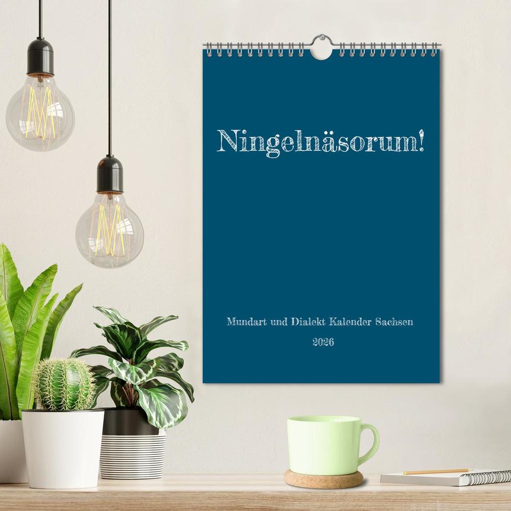 Weitere Ansicht: Ningelnäsorum! Mundart und Dialekt Kalender Sachsen (Wandkalender 2026 DIN A4 hoch), CALVENDO Monatskalender | Sächsmaschine Sächsmaschine, Calvendo, Sächsmaschine