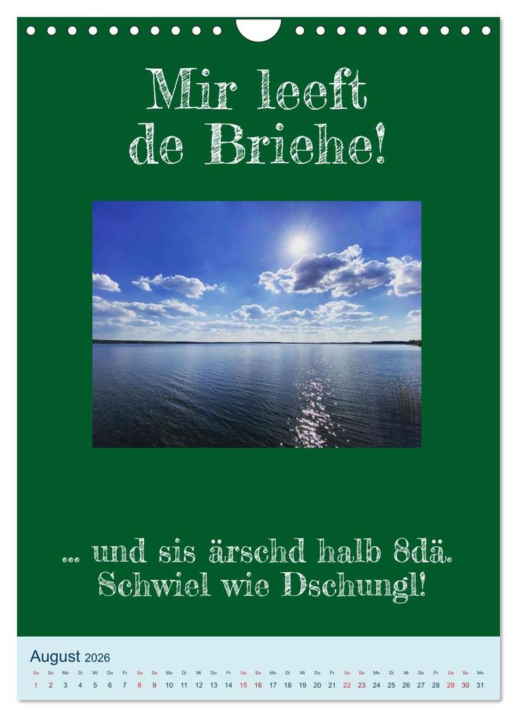 Weitere Ansicht: Ningelnäsorum! Mundart und Dialekt Kalender Sachsen (Wandkalender 2026 DIN A4 hoch), CALVENDO Monatskalender | Sächsmaschine Sächsmaschine, Calvendo, Sächsmaschine