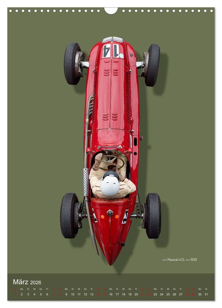 Weitere Ansicht: Legenden des Rennsports, Historic Grand Prix Cars 1925-1960 (Wandkalender 2026 DIN A3 hoch), CALVENDO Monatskalender | Bernhard Schmerl, Calvendo