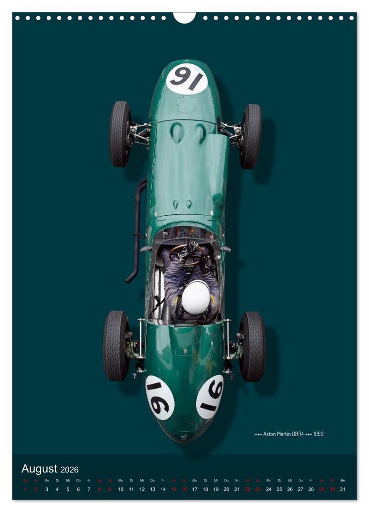 Weitere Ansicht: Legenden des Rennsports, Historic Grand Prix Cars 1925-1960 (Wandkalender 2026 DIN A3 hoch), CALVENDO Monatskalender | Bernhard Schmerl, Calvendo