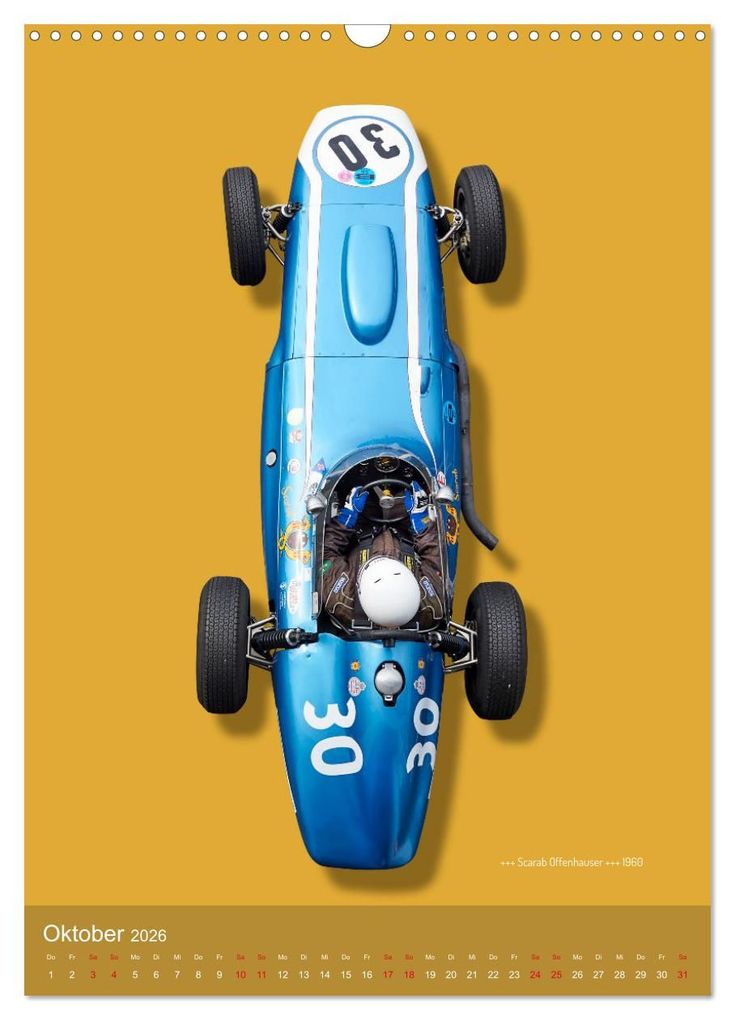 Weitere Ansicht: Legenden des Rennsports, Historic Grand Prix Cars 1925-1960 (Wandkalender 2026 DIN A3 hoch), CALVENDO Monatskalender | Bernhard Schmerl, Calvendo