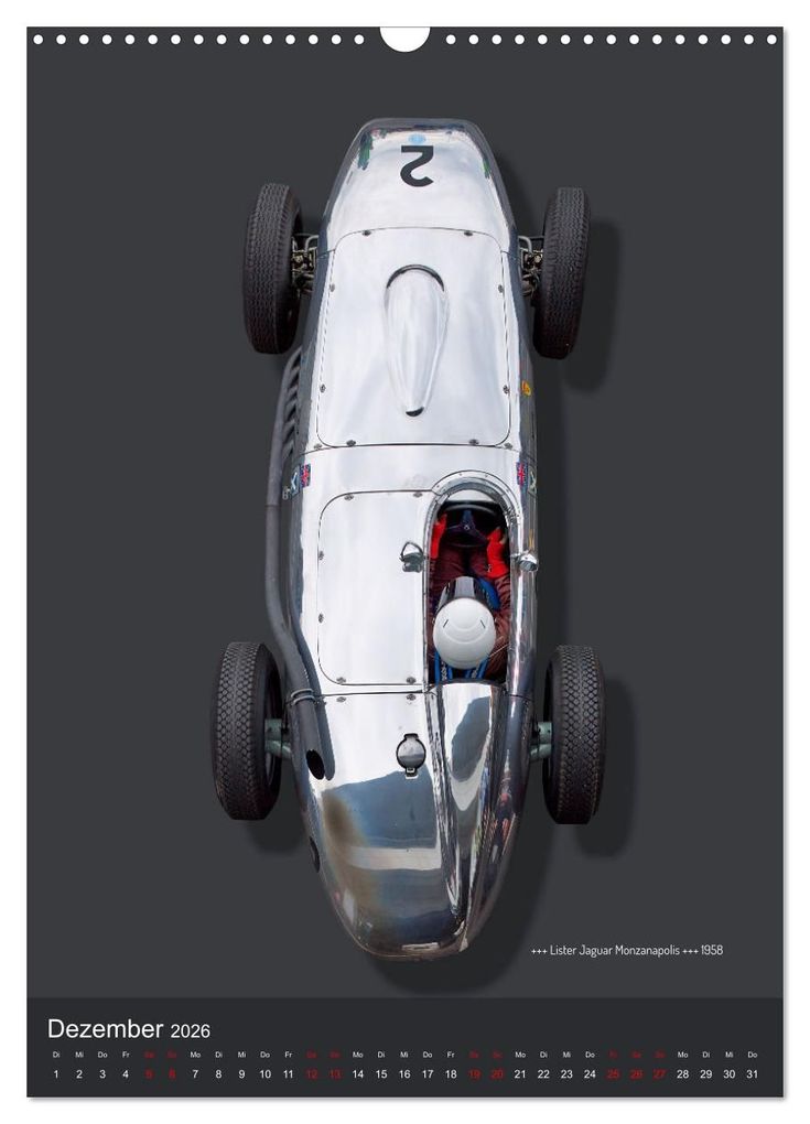 Weitere Ansicht: Legenden des Rennsports, Historic Grand Prix Cars 1925-1960 (Wandkalender 2026 DIN A3 hoch), CALVENDO Monatskalender | Bernhard Schmerl, Calvendo
