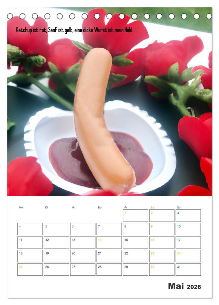 Weitere Ansicht: Ist mir Wurst Kalender (Tischkalender 2026 DIN A5 hoch), CALVENDO Monatskalender | Mettfluencer Mettfluencer, Calvendo, Mettfluencer
