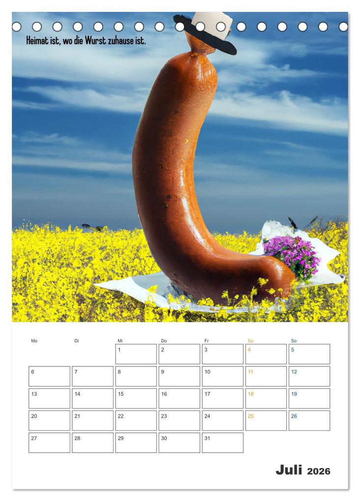 Weitere Ansicht: Ist mir Wurst Kalender (Tischkalender 2026 DIN A5 hoch), CALVENDO Monatskalender | Mettfluencer Mettfluencer, Calvendo, Mettfluencer