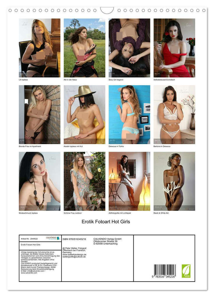 Weitere Ansicht: Erotik Fotoart Hot Girls (Wandkalender 2026 DIN A3 hoch), CALVENDO Monatskalender | Peter Walter, Calvendo