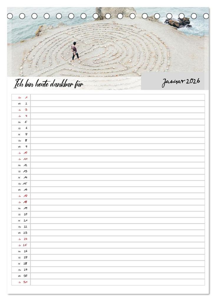 Weitere Ansicht: Ich bin dankbar - ein Jahr voller Yoga und Achtsamkeit - Yoga Kalender (Tischkalender 2026 DIN A5 hoch), CALVENDO Monatskalender | MD-Publishing MD-Publishing, Calvendo, MD-Publishing
