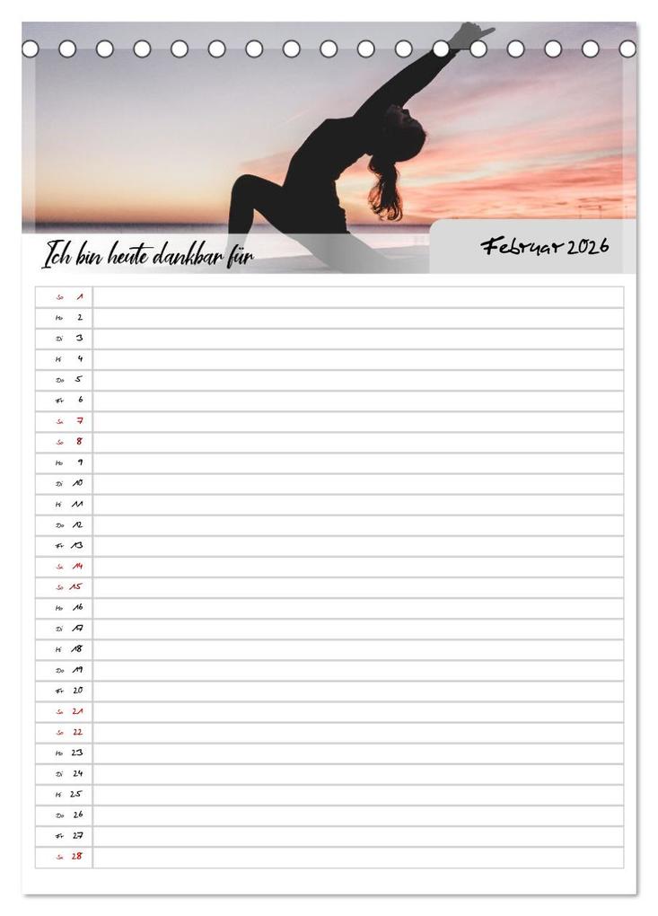 Weitere Ansicht: Ich bin dankbar - ein Jahr voller Yoga und Achtsamkeit - Yoga Kalender (Tischkalender 2026 DIN A5 hoch), CALVENDO Monatskalender | MD-Publishing MD-Publishing, Calvendo, MD-Publishing