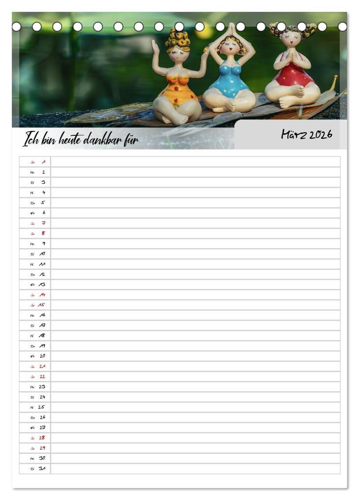 Weitere Ansicht: Ich bin dankbar - ein Jahr voller Yoga und Achtsamkeit - Yoga Kalender (Tischkalender 2026 DIN A5 hoch), CALVENDO Monatskalender | MD-Publishing MD-Publishing, Calvendo, MD-Publishing