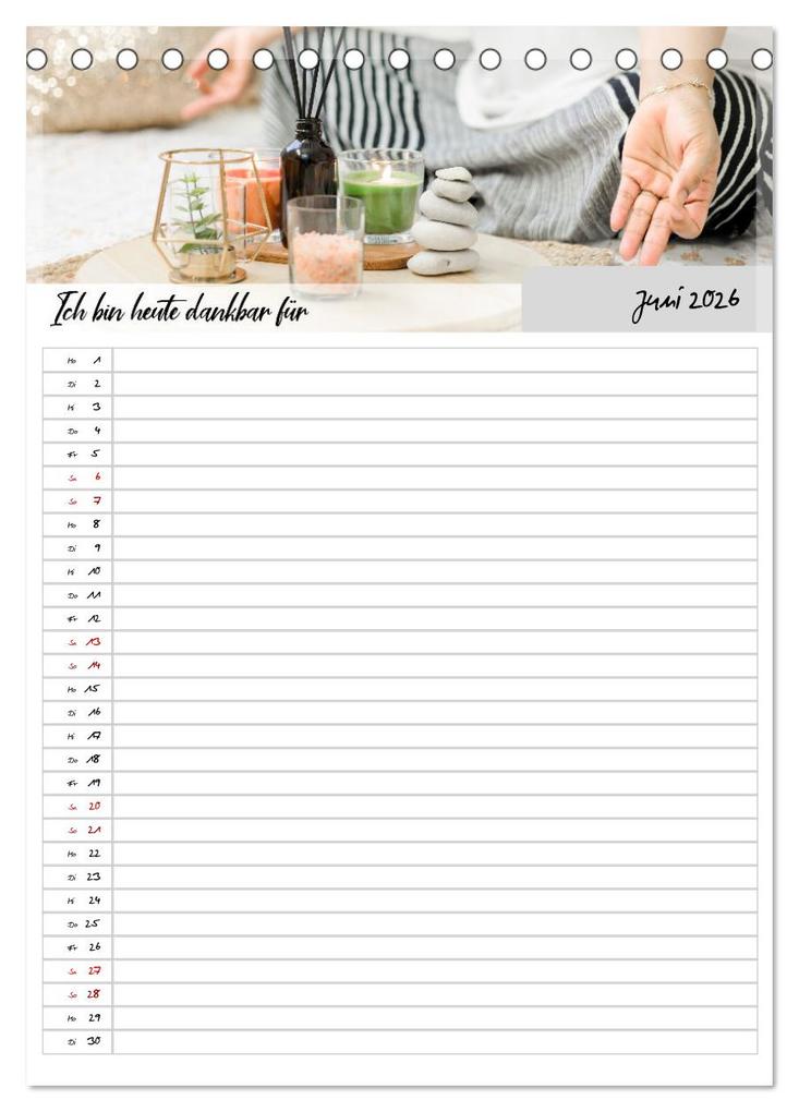 Weitere Ansicht: Ich bin dankbar - ein Jahr voller Yoga und Achtsamkeit - Yoga Kalender (Tischkalender 2026 DIN A5 hoch), CALVENDO Monatskalender | MD-Publishing MD-Publishing, Calvendo, MD-Publishing