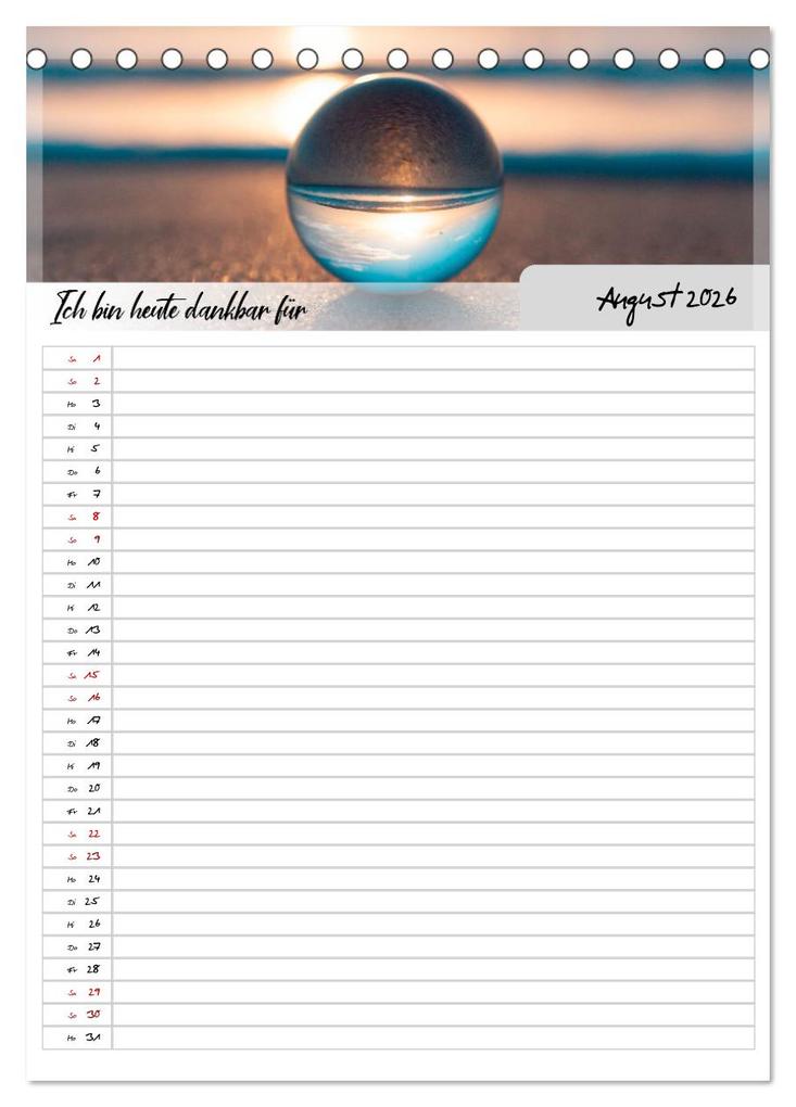 Weitere Ansicht: Ich bin dankbar - ein Jahr voller Yoga und Achtsamkeit - Yoga Kalender (Tischkalender 2026 DIN A5 hoch), CALVENDO Monatskalender | MD-Publishing MD-Publishing, Calvendo, MD-Publishing