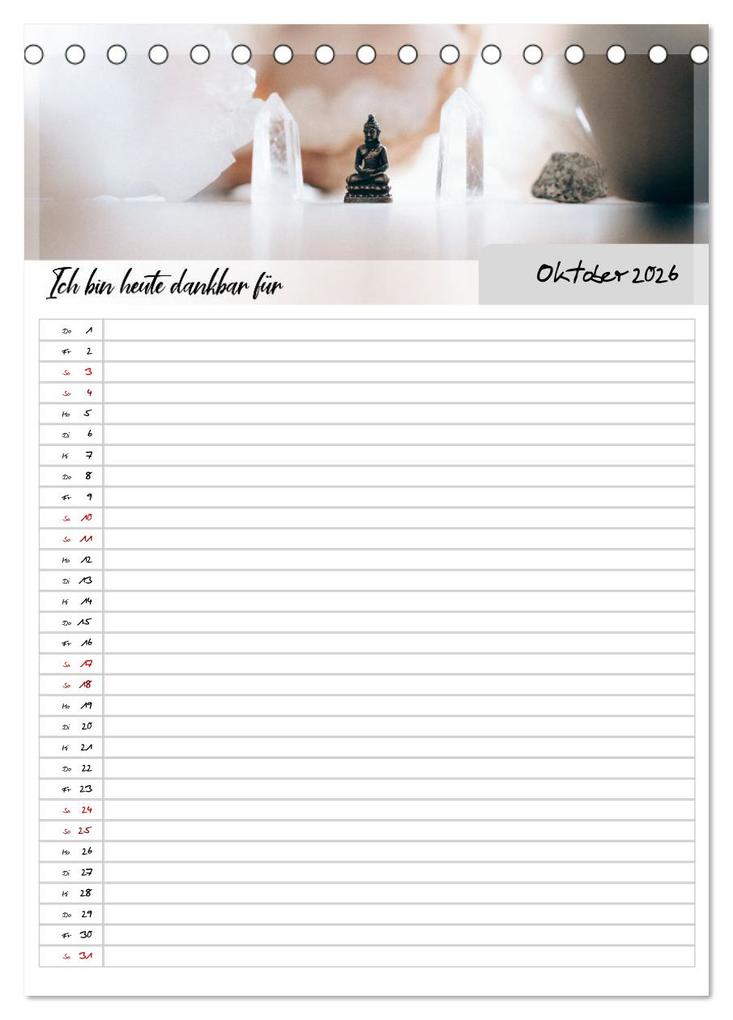Weitere Ansicht: Ich bin dankbar - ein Jahr voller Yoga und Achtsamkeit - Yoga Kalender (Tischkalender 2026 DIN A5 hoch), CALVENDO Monatskalender | MD-Publishing MD-Publishing, Calvendo, MD-Publishing