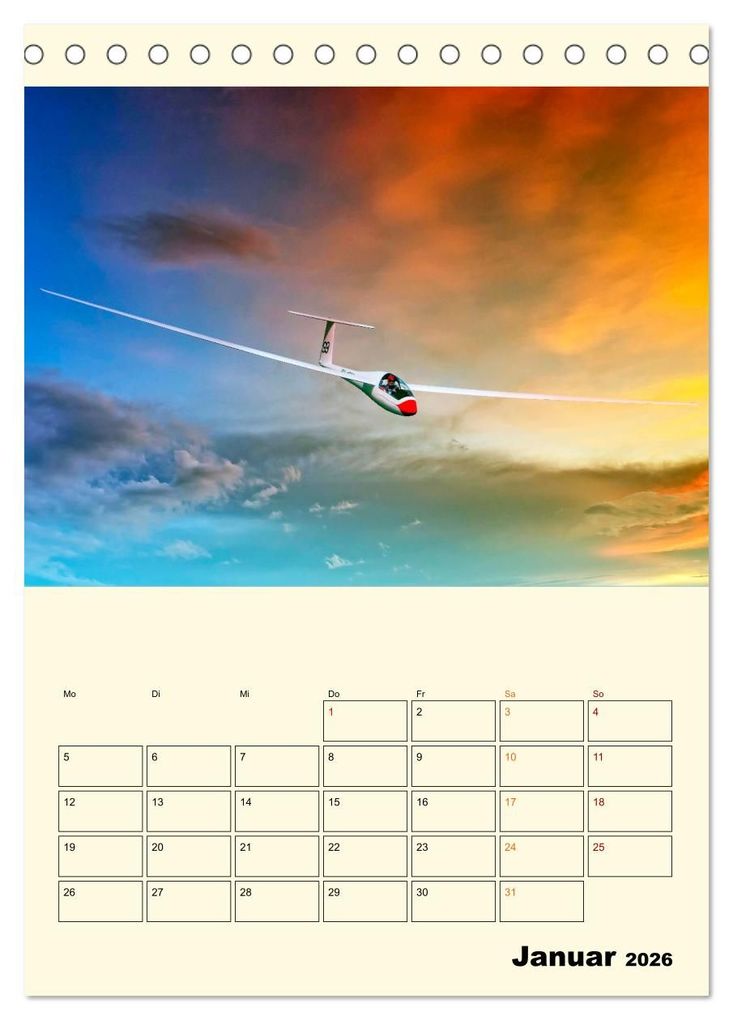 Weitere Ansicht: Segelfliegen - dem Himmel ganz nah (Tischkalender 2026 DIN A5 hoch), CALVENDO Monatskalender | Peter Roder, Calvendo