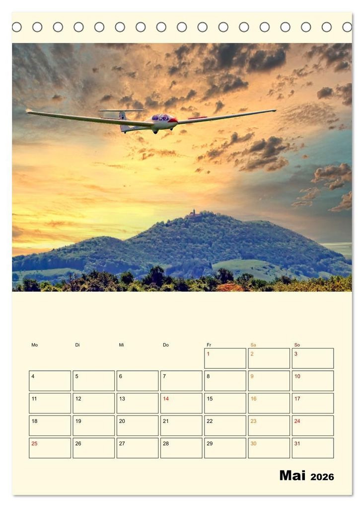 Weitere Ansicht: Segelfliegen - dem Himmel ganz nah (Tischkalender 2026 DIN A5 hoch), CALVENDO Monatskalender | Peter Roder, Calvendo
