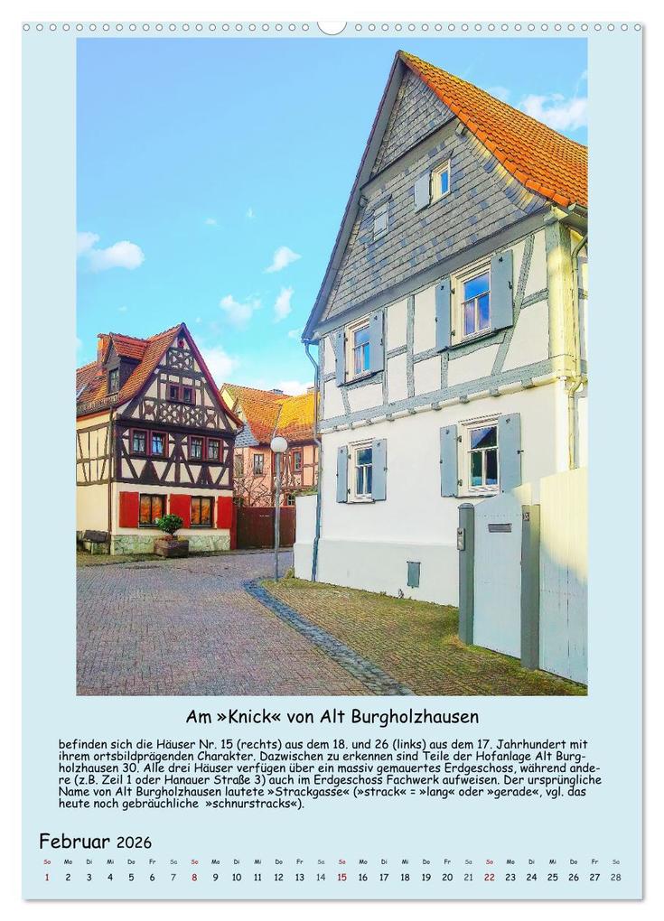 Weitere Ansicht: Gut 800 Jahre Burgholzhausen. Ein Ortsporträt in Wort und Bild 2026 (Wandkalender 2026 DIN A2 hoch), CALVENDO Monatskalender | Müller, Monika Cornelia, Calvendo