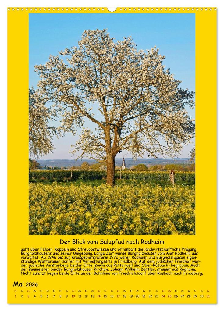 Weitere Ansicht: Gut 800 Jahre Burgholzhausen. Ein Ortsporträt in Wort und Bild 2026 (Wandkalender 2026 DIN A2 hoch), CALVENDO Monatskalender | Müller, Monika Cornelia, Calvendo