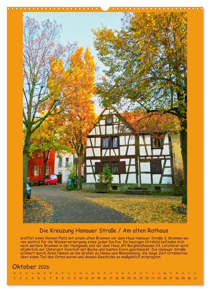 Weitere Ansicht: Gut 800 Jahre Burgholzhausen. Ein Ortsporträt in Wort und Bild 2026 (Wandkalender 2026 DIN A2 hoch), CALVENDO Monatskalender | Müller, Monika Cornelia, Calvendo