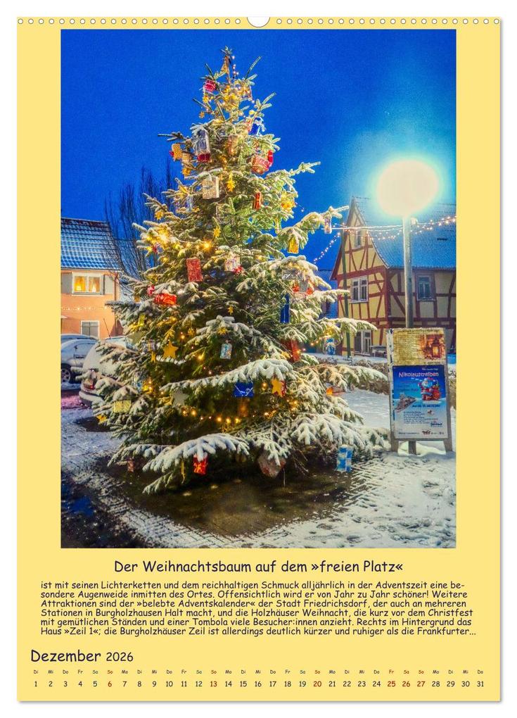 Weitere Ansicht: Gut 800 Jahre Burgholzhausen. Ein Ortsporträt in Wort und Bild 2026 (Wandkalender 2026 DIN A2 hoch), CALVENDO Monatskalender | Müller, Monika Cornelia, Calvendo