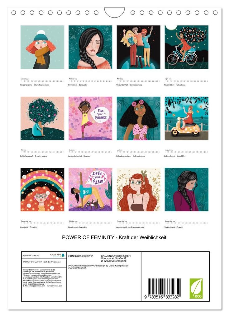 Weitere Ansicht: POWER OF FEMINITY - Kraft der Weiblichkeit (Wandkalender 2026 DIN A4 hoch), CALVENDO Monatskalender | Danja Krampikowski, Calvendo