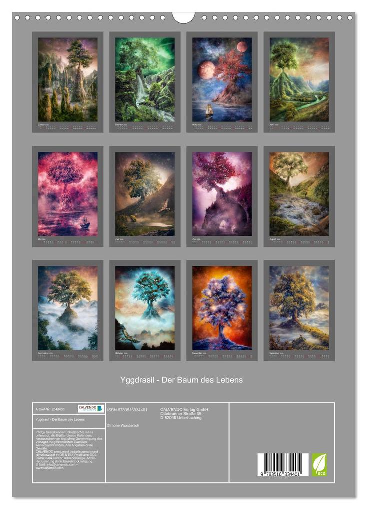 Weitere Ansicht: Yggdrasil - Der Baum des Lebens (Wandkalender 2026 DIN A3 hoch), CALVENDO Monatskalender | Simone Wunderlich, Calvendo