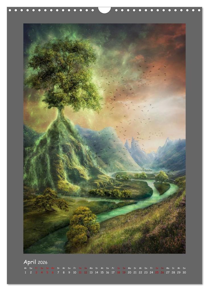 Weitere Ansicht: Yggdrasil - Der Baum des Lebens (Wandkalender 2026 DIN A3 hoch), CALVENDO Monatskalender | Simone Wunderlich, Calvendo