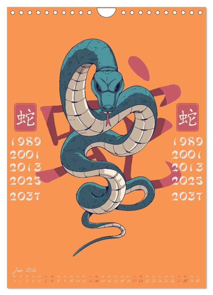Weitere Ansicht: Chinesische Tierkreiszeichen (Wandkalender 2026 DIN A4 hoch), CALVENDO Monatskalender | Luca Schmidt, Calvendo