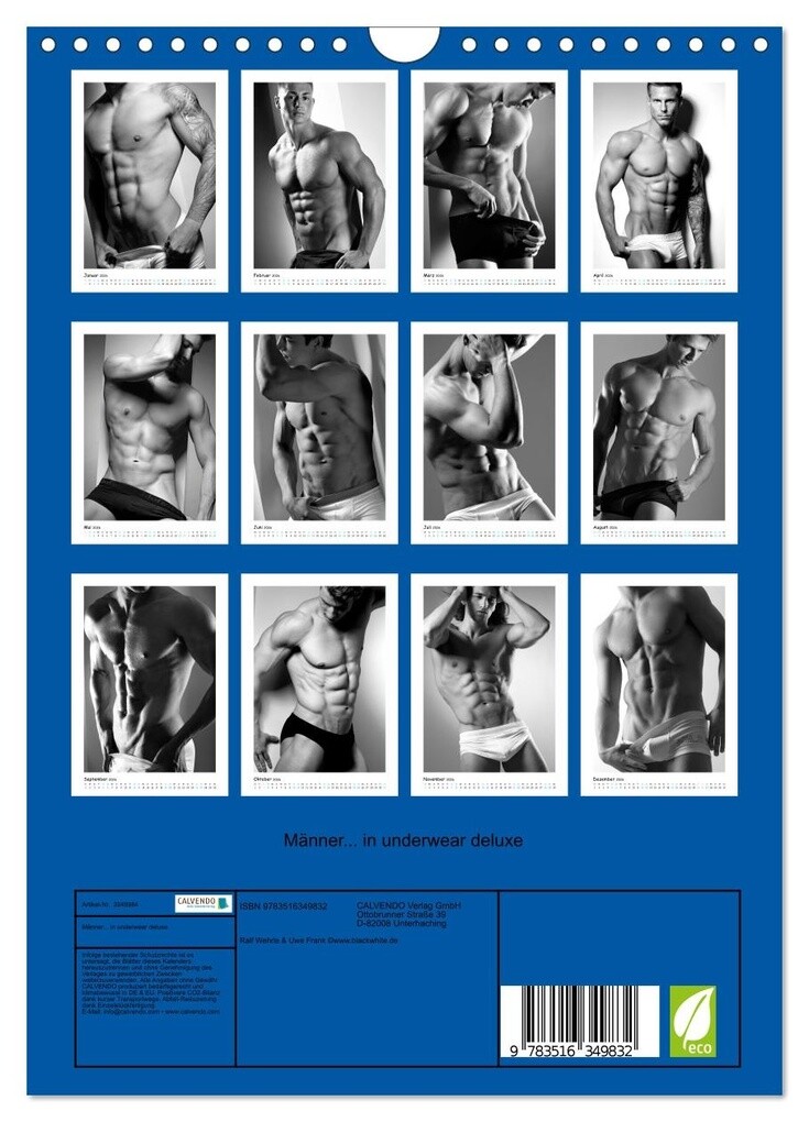 Weitere Ansicht: Männer... in underwear deluxe (Wandkalender 2026 DIN A4 hoch), CALVENDO Monatskalender | Ralf Wehrle & Uwe Frank (Black&White Fotodesign), Calvendo